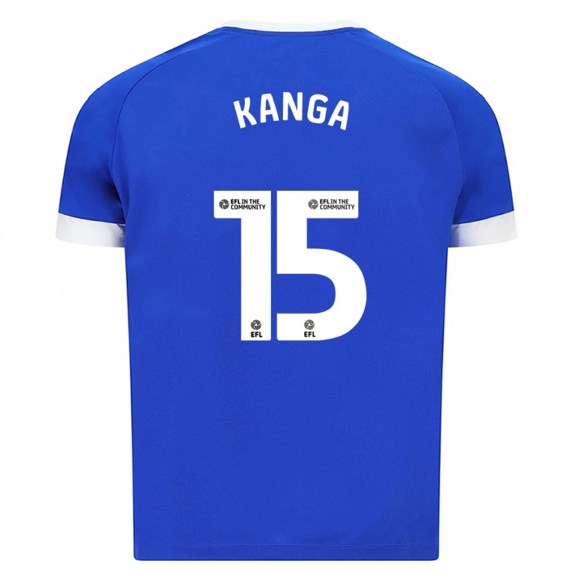 Danxen Kid Wilfried Kanga #15 Blue White Home Jersey 2025/26 T-Shirt
