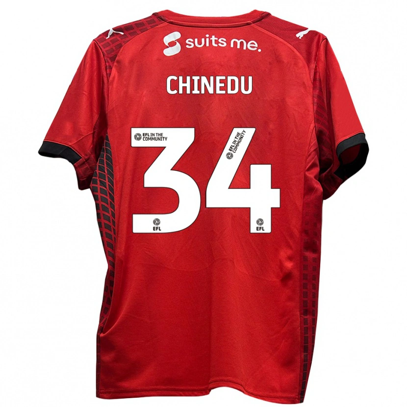 Danxen Kid Phillip Chinedu #34 Red Black Home Jersey 2025/26 T-Shirt