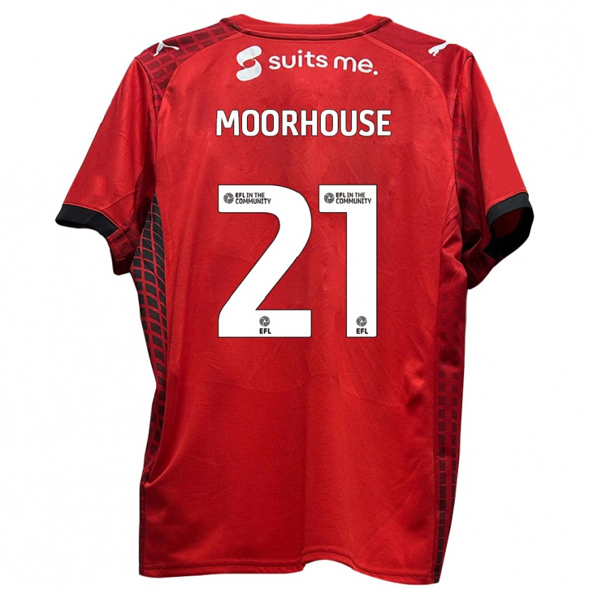 Danxen Kid Jack Moorhouse #21 Red Black Home Jersey 2025/26 T-Shirt