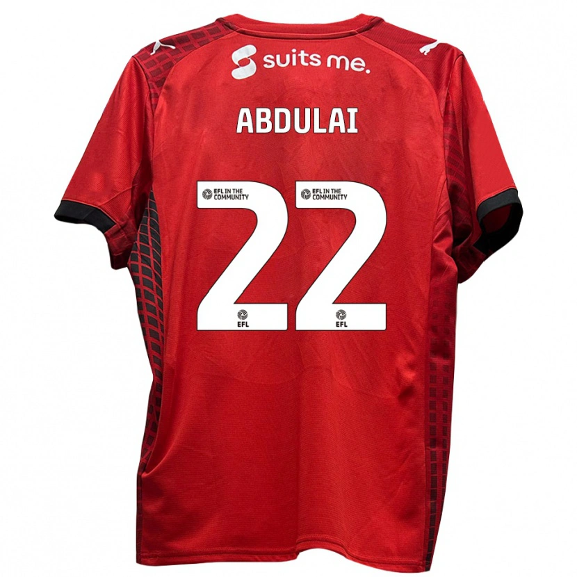 Danxen Kid Azeem Abdulai #22 Red Black Home Jersey 2025/26 T-Shirt