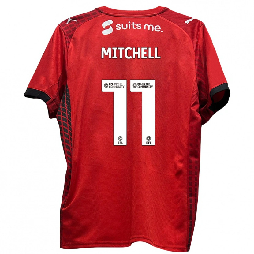 Danxen Kid Demetri Mitchell #11 Red Black Home Jersey 2025/26 T-Shirt