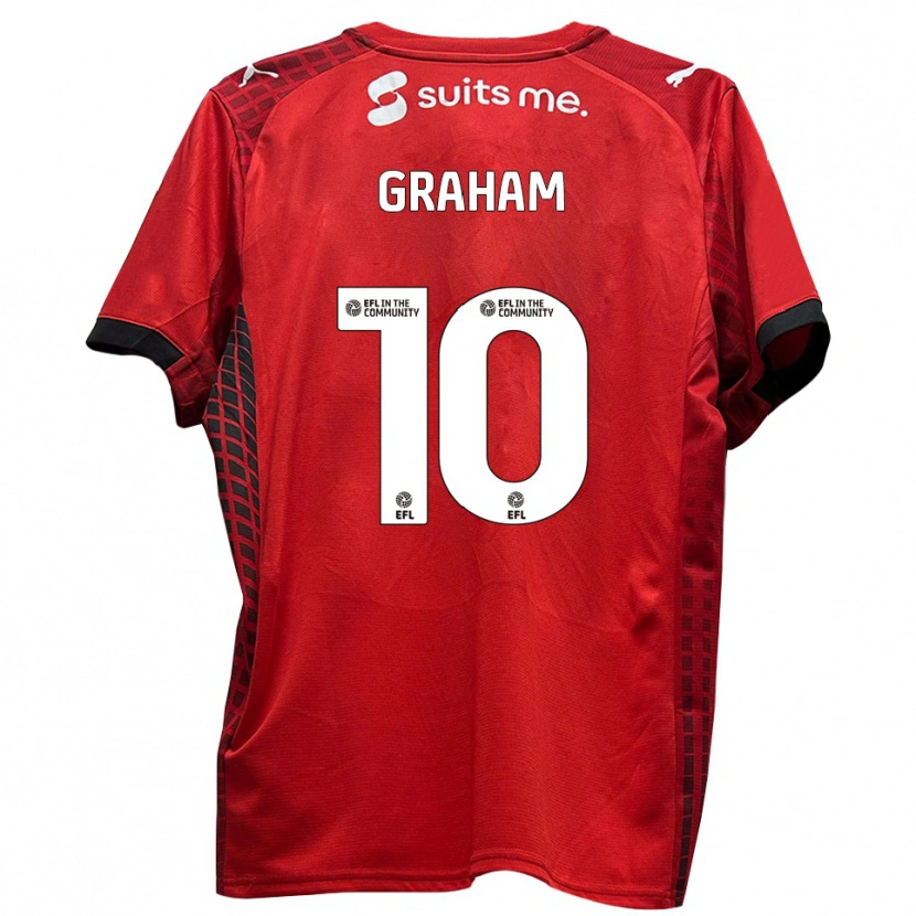 Danxen Kid Jordan Graham #10 Red Black Home Jersey 2025/26 T-Shirt