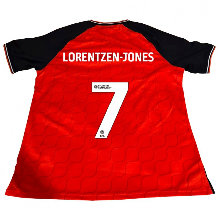 Danxen Kid Jack Lorentzen-Jones #7 Orange Black White Home Jersey 2025/26 T-Shirt