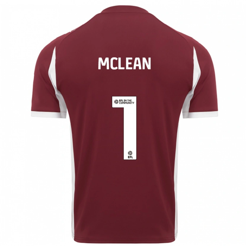 Danxen Kid Katie Mclean #1 Burgundy White Home Jersey 2025/26 T-Shirt