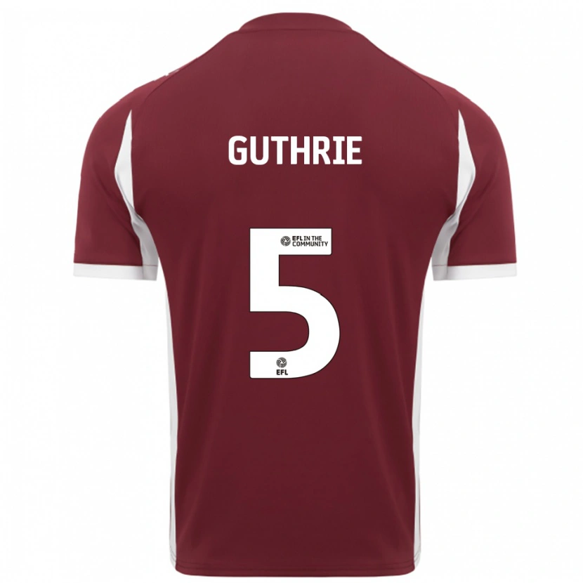 Danxen Kid Jon Guthrie #5 Burgundy White Home Jersey 2025/26 T-Shirt