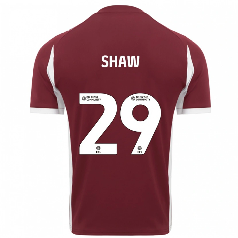 Danxen Kid Liam Shaw #29 Burgundy White Home Jersey 2025/26 T-Shirt