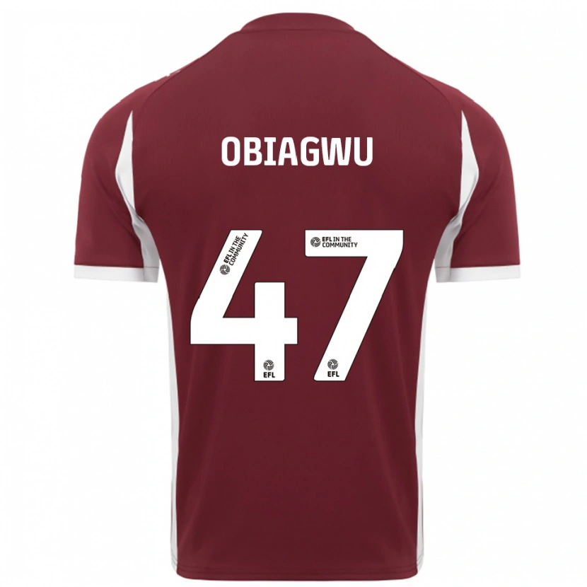 Danxen Kid Fran Obiagwu #47 Burgundy White Home Jersey 2025/26 T-Shirt