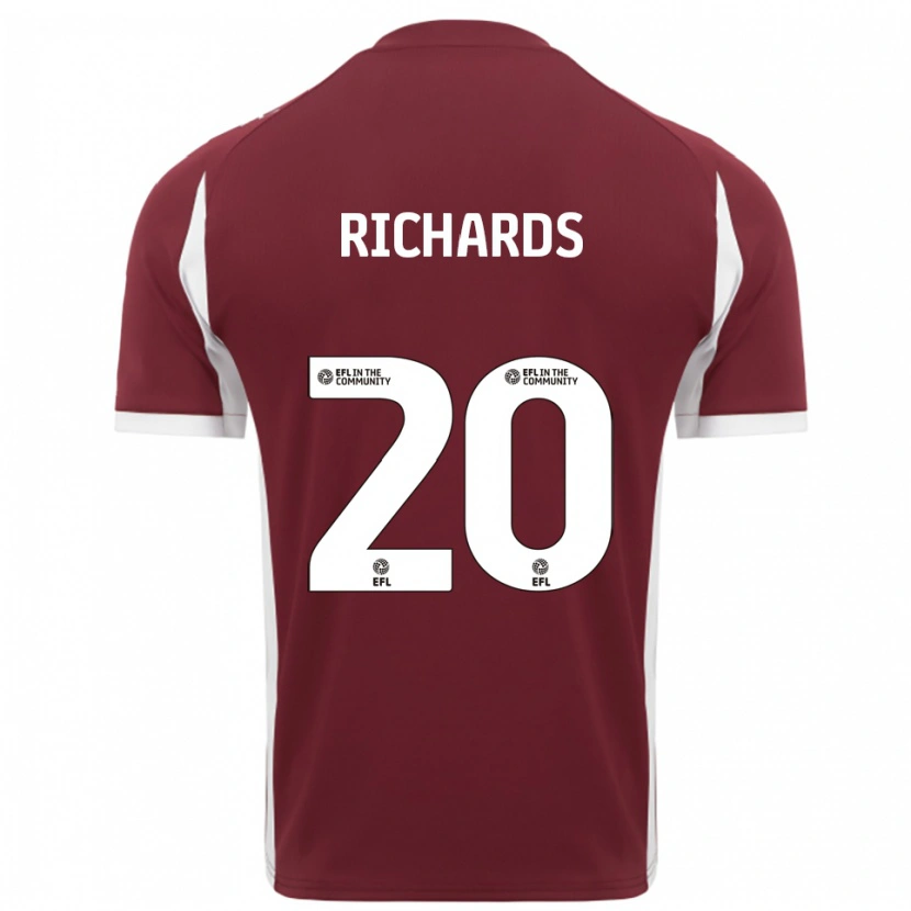 Danxen Kid Mia Richards #20 Burgundy White Home Jersey 2025/26 T-Shirt