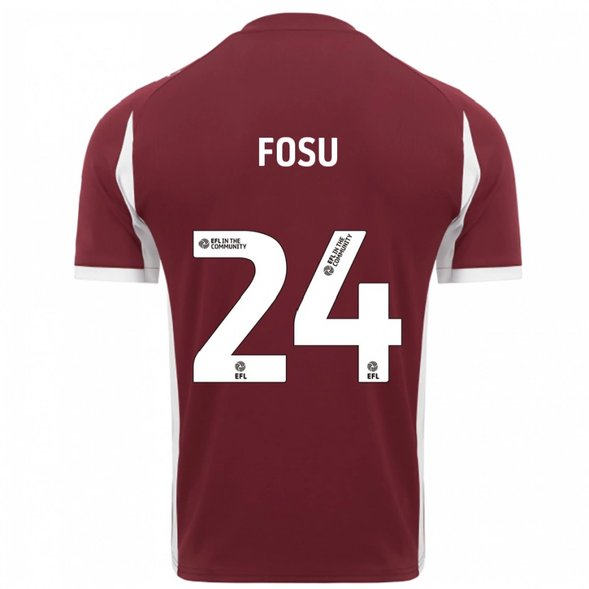 Danxen Kid Tariqe Fosu #24 Burgundy White Home Jersey 2025/26 T-Shirt
