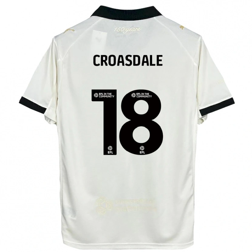 Danxen Kid Ryan Croasdale #18 Off-White Black Home Jersey 2025/26 T-Shirt