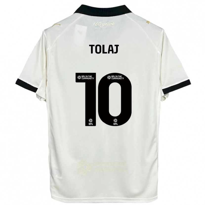 Danxen Kid Lorent Tolaj #10 Off-White Black Home Jersey 2025/26 T-Shirt