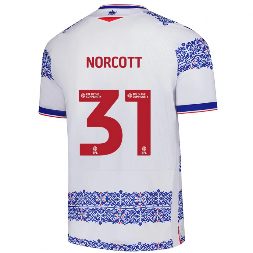 Danxen Kid Tom Norcott #31 White Blue Home Jersey 2025/26 T-Shirt