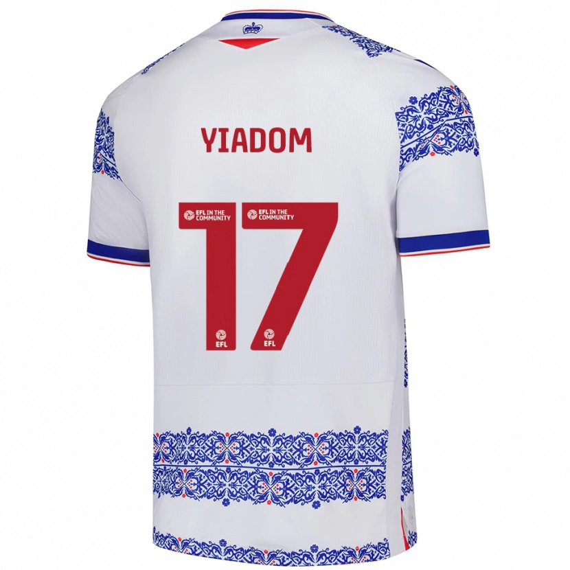 Danxen Kid Andy Yiadom #17 White Blue Home Jersey 2025/26 T-Shirt