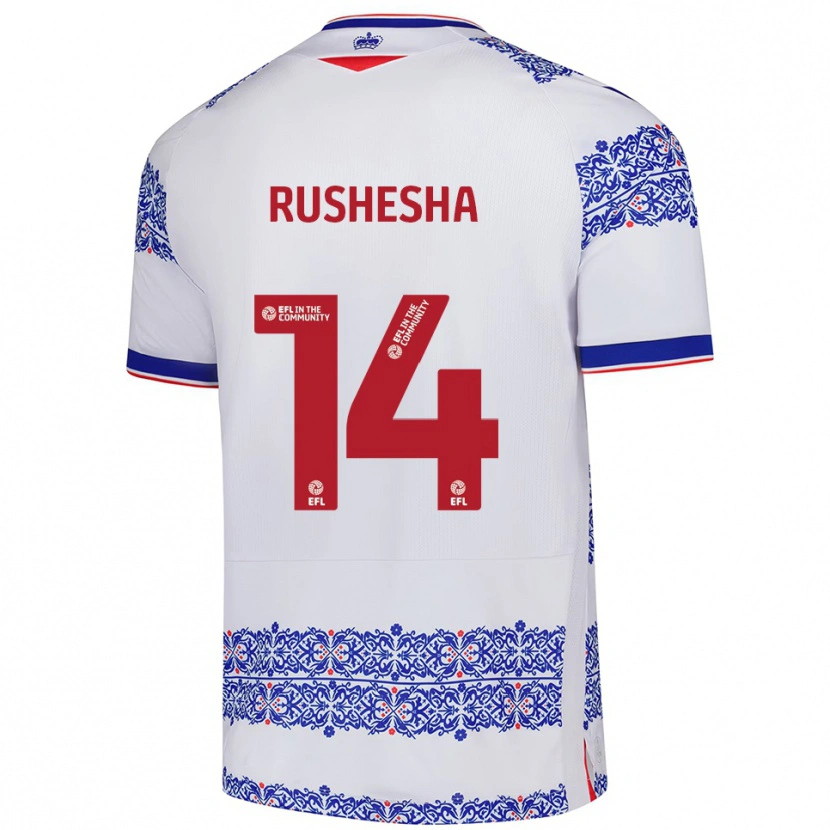 Danxen Kid Tivonge Rushesha #14 White Blue Home Jersey 2025/26 T-Shirt