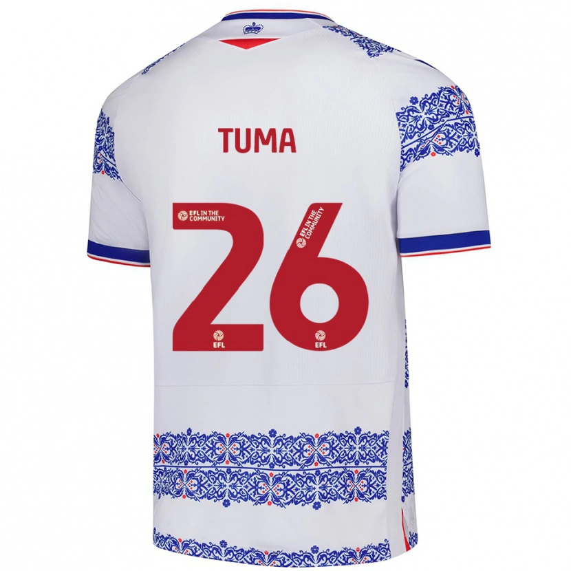 Danxen Kid Basil Tuma #26 White Blue Home Jersey 2025/26 T-Shirt