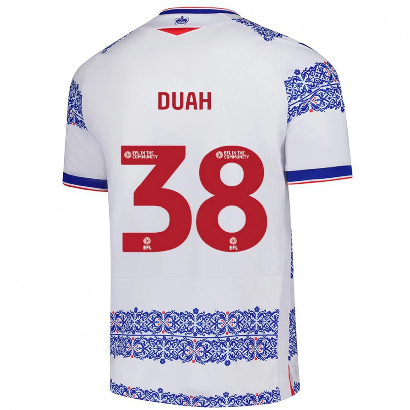 Danxen Kid Philip Duah #38 White Blue Home Jersey 2025/26 T-Shirt