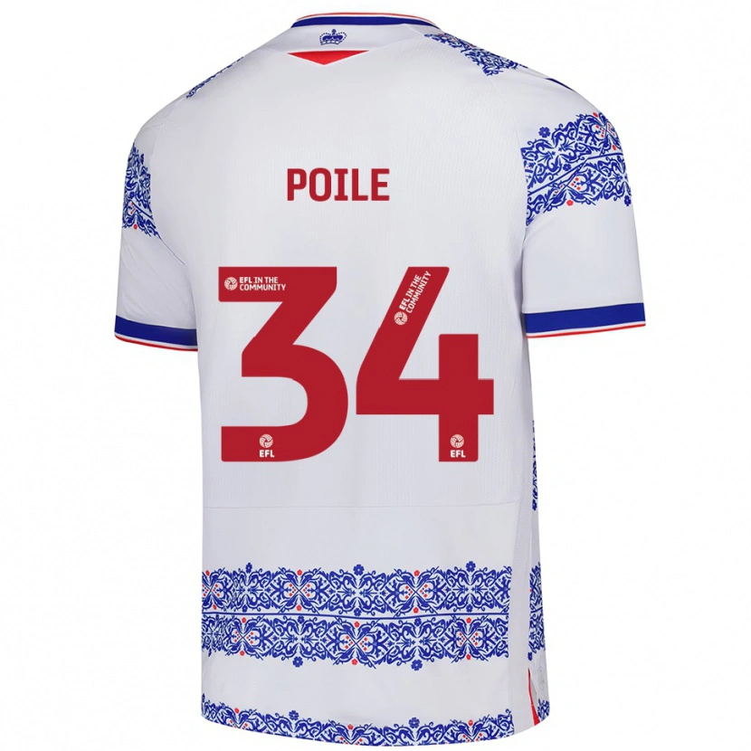 Danxen Kid Imogen Poile #34 White Blue Home Jersey 2025/26 T-Shirt