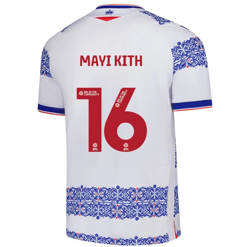 Danxen Kid Easther Mayi Kith #16 White Blue Home Jersey 2025/26 T-Shirt