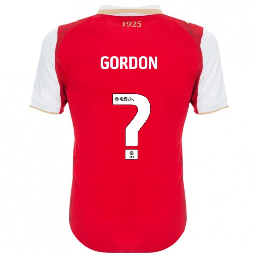 Danxen Kid Owain Gordon #0 Red White Home Jersey 2025/26 T-Shirt