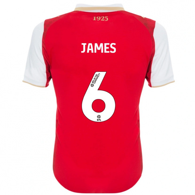 Danxen Kid Reece James #6 Red White Home Jersey 2025/26 T-Shirt