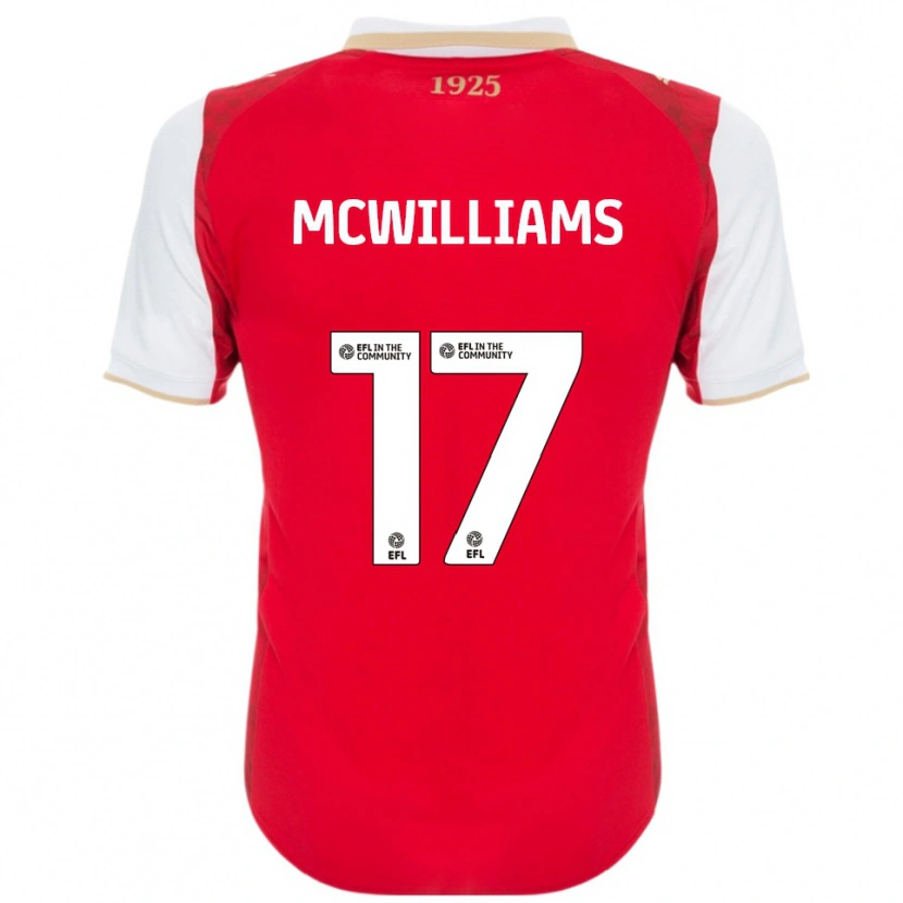 Danxen Kid Shaun Mcwilliams #17 Red White Home Jersey 2025/26 T-Shirt