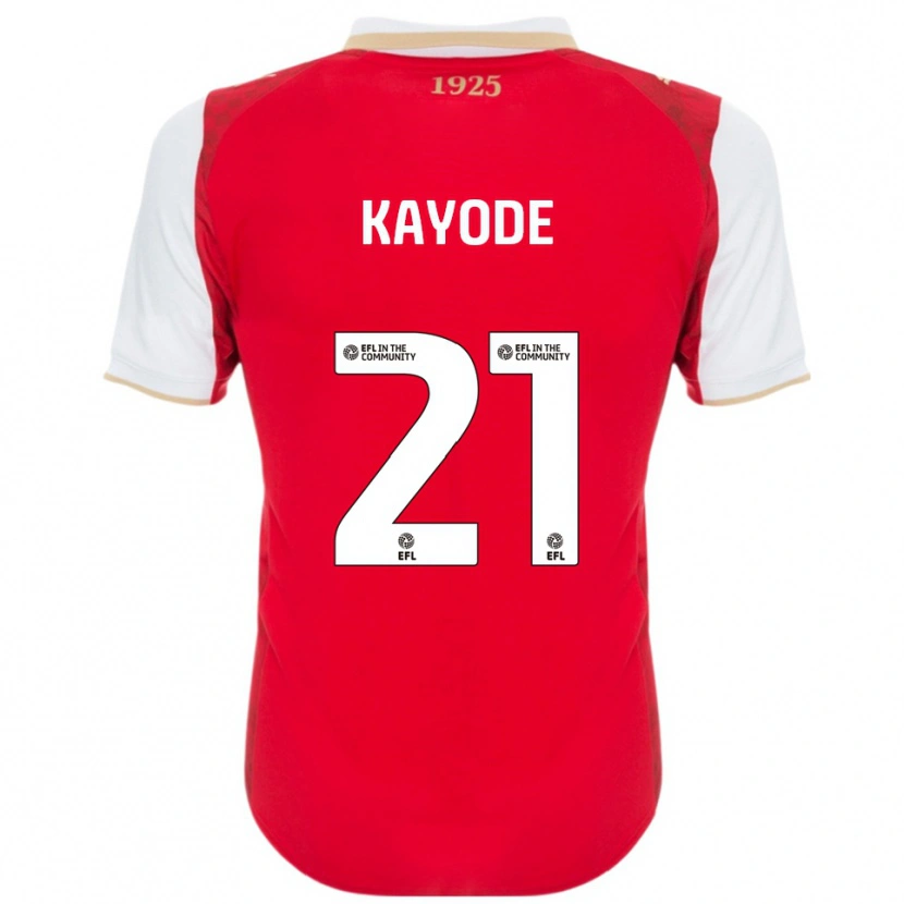 Danxen Kid Joshua Kayode #21 Red White Home Jersey 2025/26 T-Shirt