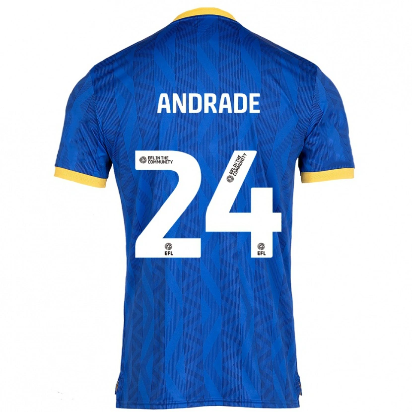 Danxen Kid Eduarda Andrade #24 Navy Yellow Home Jersey 2025/26 T-Shirt