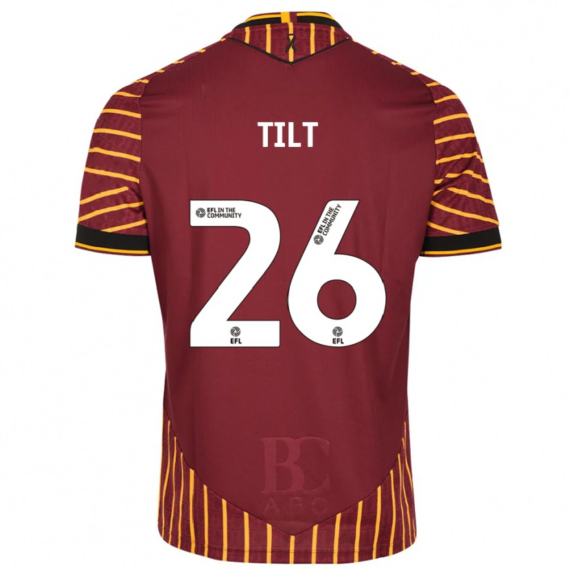 Danxen Kid Curtis Tilt #26 Orange Burgundy Home Jersey 2025/26 T-Shirt