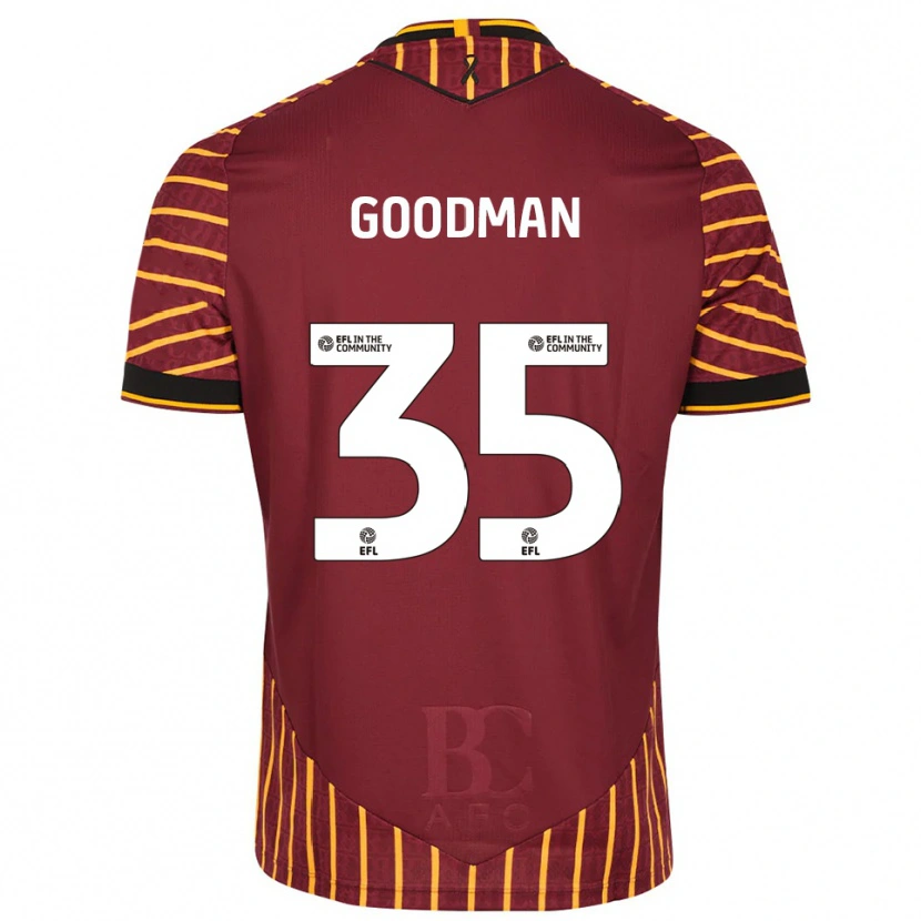 Danxen Kid George Goodman #35 Orange Burgundy Home Jersey 2025/26 T-Shirt