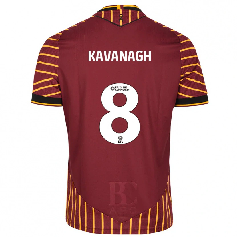 Danxen Kid Calum Kavanagh #8 Orange Burgundy Home Jersey 2025/26 T-Shirt