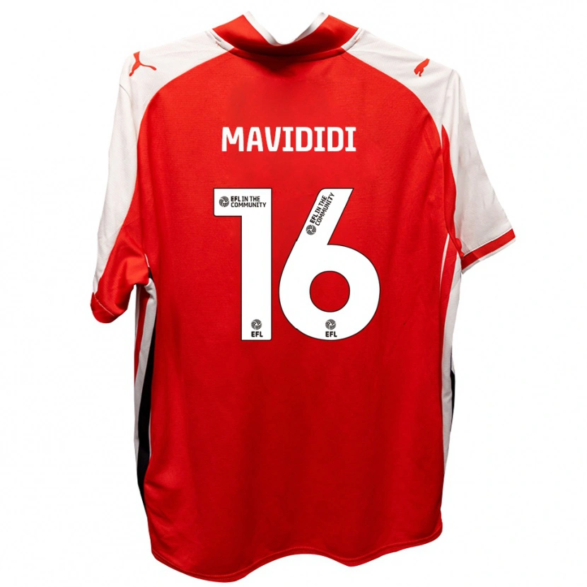 Danxen Kid Shaun Mavididi #16 Red White Home Jersey 2025/26 T-Shirt