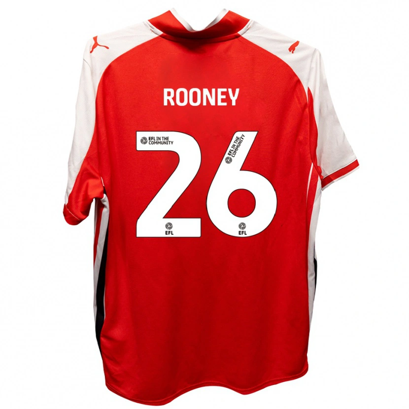 Danxen Kid Shaun Rooney #26 Red White Home Jersey 2025/26 T-Shirt