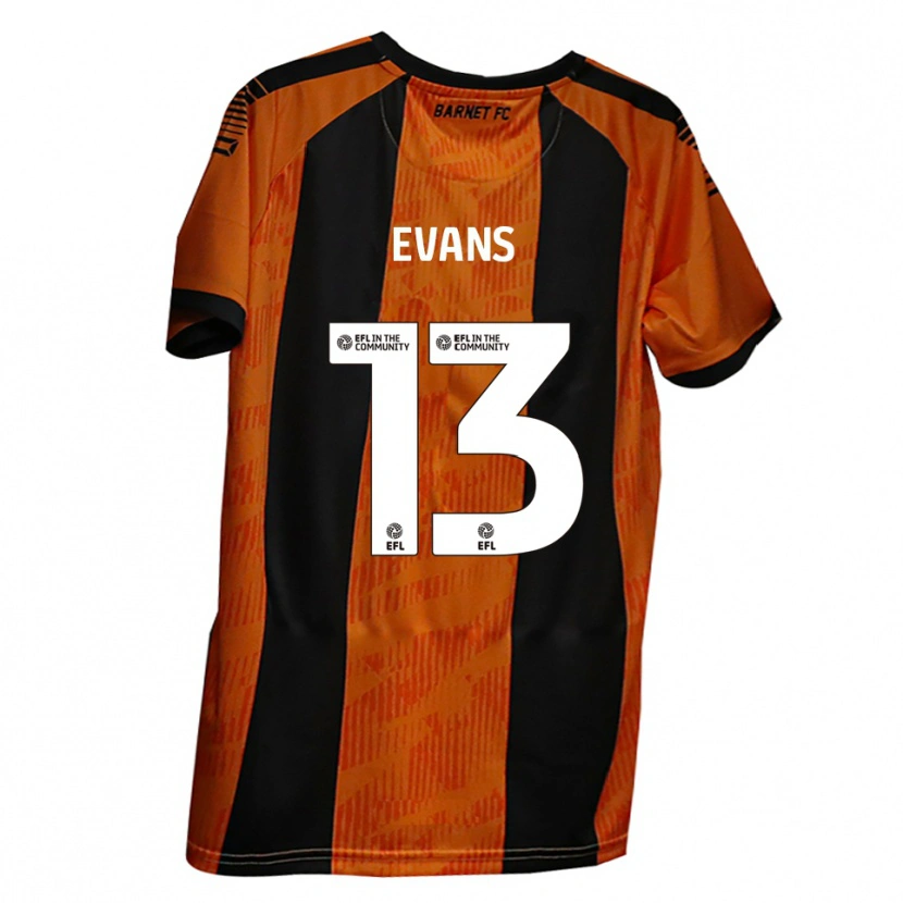 Danxen Kid Owen Evans #13 Orange Black Home Jersey 2025/26 T-Shirt