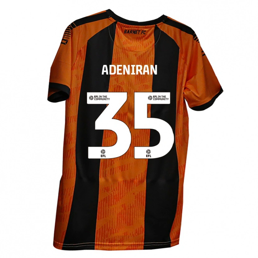 Danxen Kid Dennis Adeniran #35 Orange Black Home Jersey 2025/26 T-Shirt