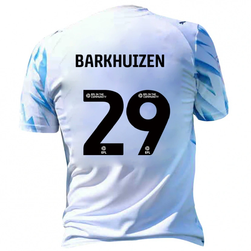 Danxen Kid Tom Barkhuizen #29 White Sky Blue Home Jersey 2025/26 T-Shirt