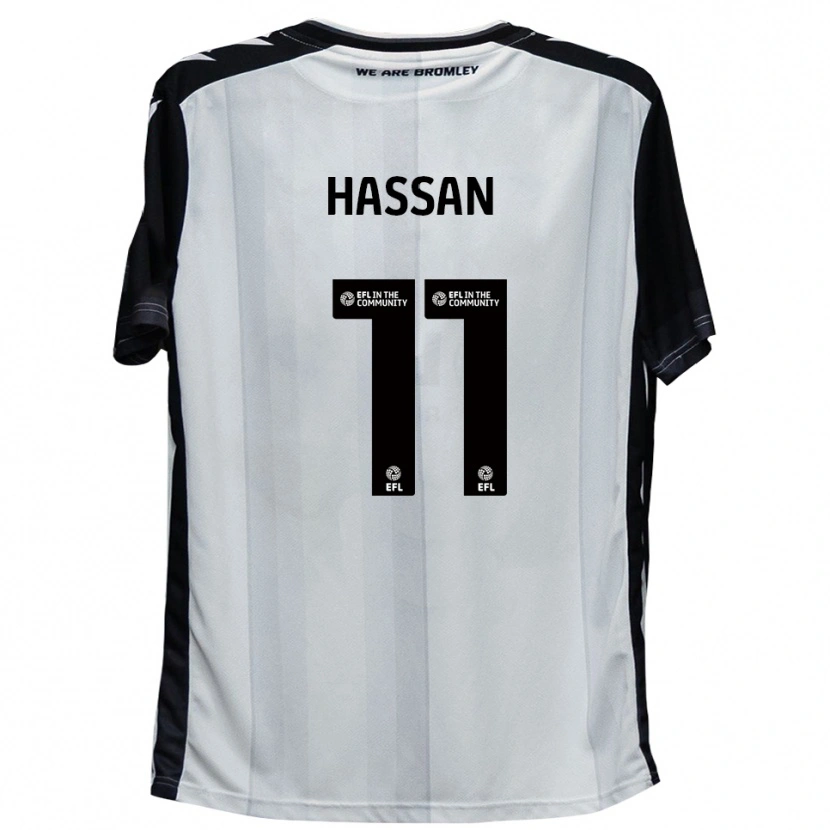 Danxen Kid Danai Hassan #11 White Black Home Jersey 2025/26 T-Shirt