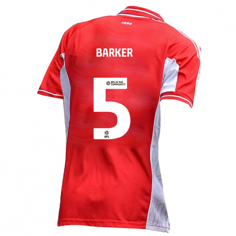 Danxen Kid Charlie Barker #5 Red White Home Jersey 2025/26 T-Shirt
