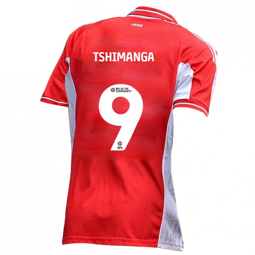 Danxen Kid Kabongo Tshimanga #9 Red White Home Jersey 2025/26 T-Shirt