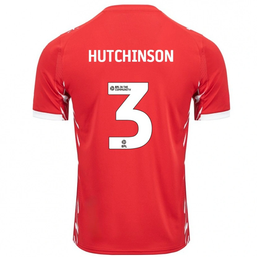 Danxen Kid Reece Hutchinson #3 Red White Home Jersey 2025/26 T-Shirt