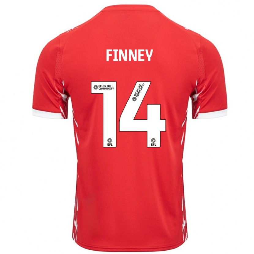 Danxen Kid Charlie Finney #14 Red White Home Jersey 2025/26 T-Shirt