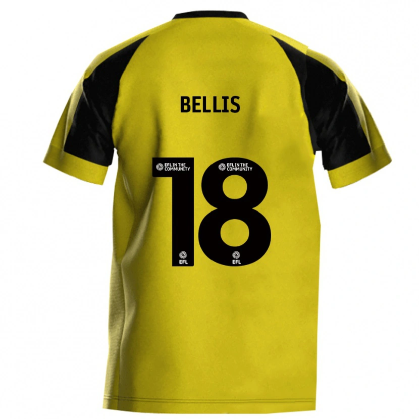Danxen Kid Reece Bellis #18 Yellow Gray Home Jersey 2025/26 T-Shirt