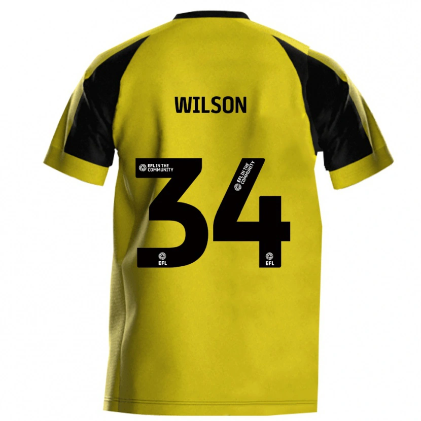 Danxen Kid Robbie Wilson #34 Yellow Gray Home Jersey 2025/26 T-Shirt
