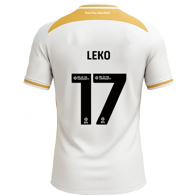 Danxen Kid Jonathan Leko #17 White Gold Home Jersey 2025/26 T-Shirt