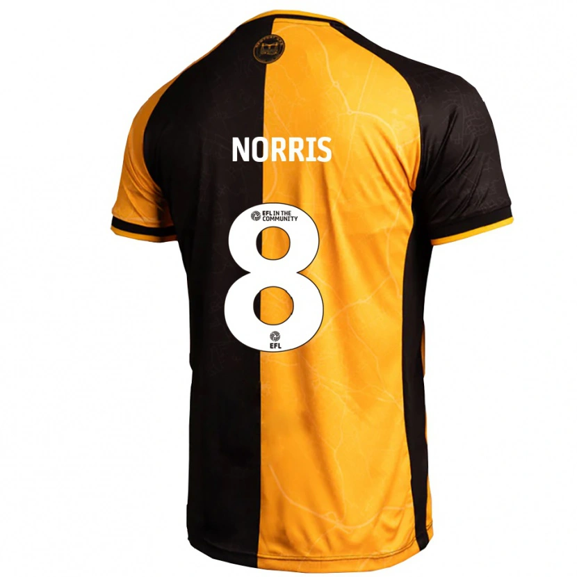 Danxen Kid Jac Norris #8 Yellow Black Home Jersey 2025/26 T-Shirt