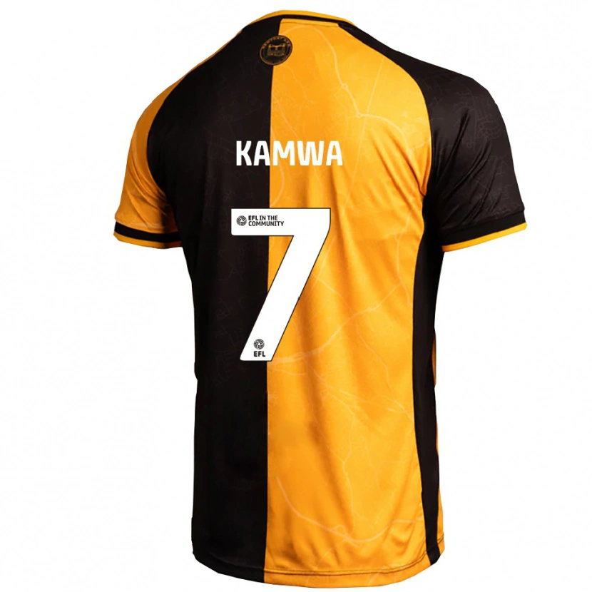 Danxen Kid Bobby Kamwa #7 Yellow Black Home Jersey 2025/26 T-Shirt