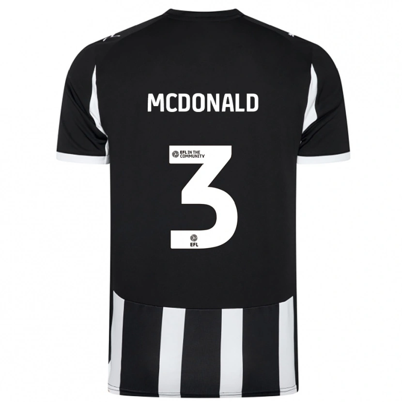 Danxen Kid Rod Mcdonald #3 Black White Home Jersey 2025/26 T-Shirt
