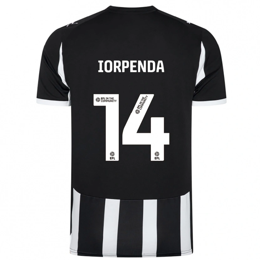 Danxen Kid Tom Iorpenda #14 Black White Home Jersey 2025/26 T-Shirt