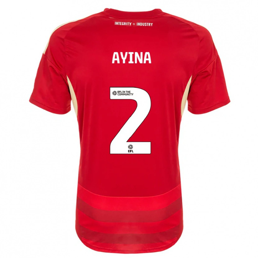 Danxen Kid Loick Ayina #2 Red White Home Jersey 2025/26 T-Shirt