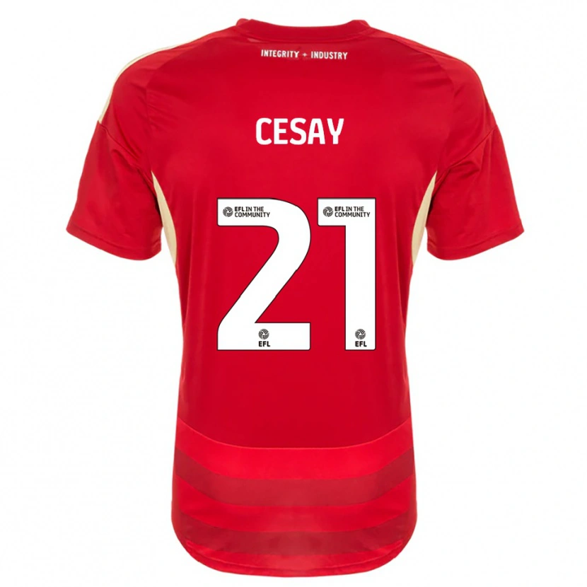 Danxen Kid Kallum Cesay #21 Red White Home Jersey 2025/26 T-Shirt