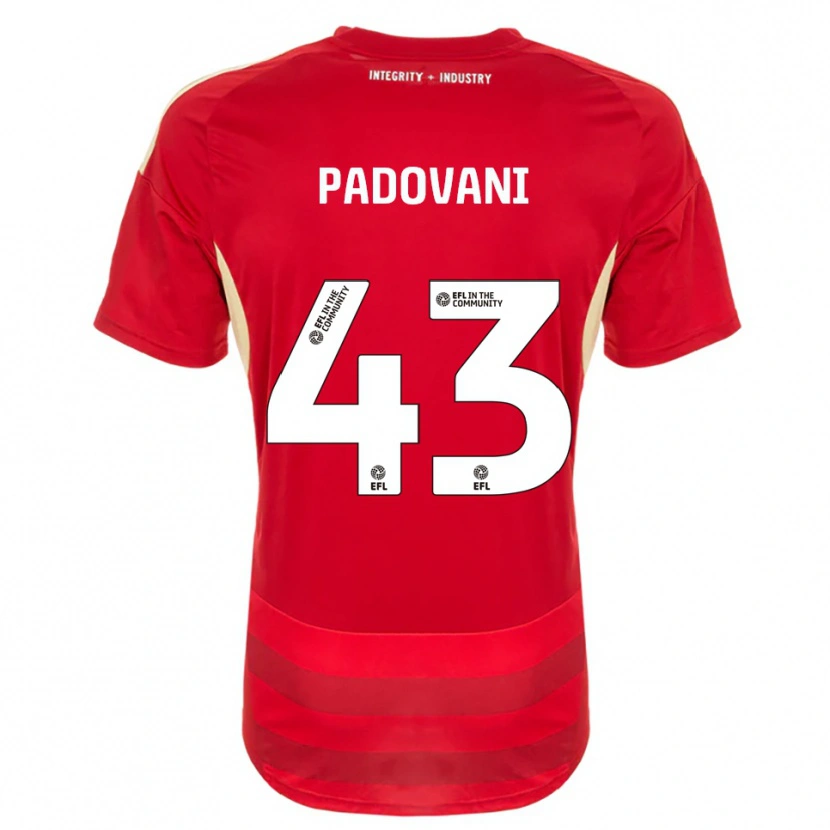 Danxen Kid Bruno Padovani #43 Red White Home Jersey 2025/26 T-Shirt